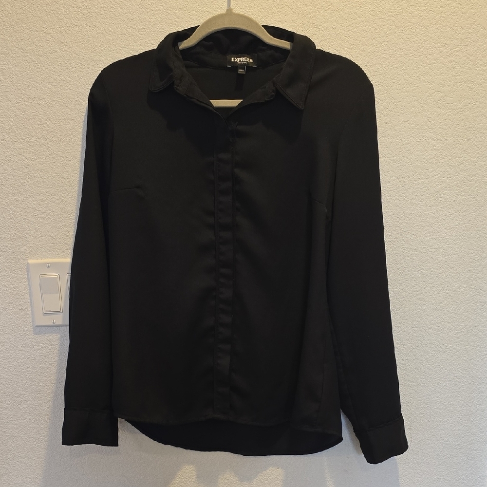 Express Black Long Sleeve Shirt